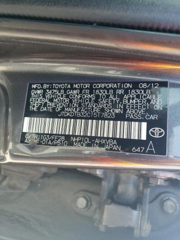 2012 Toyota Prius C VIN: JTDKDTB32C1517823 Lot: 59135784