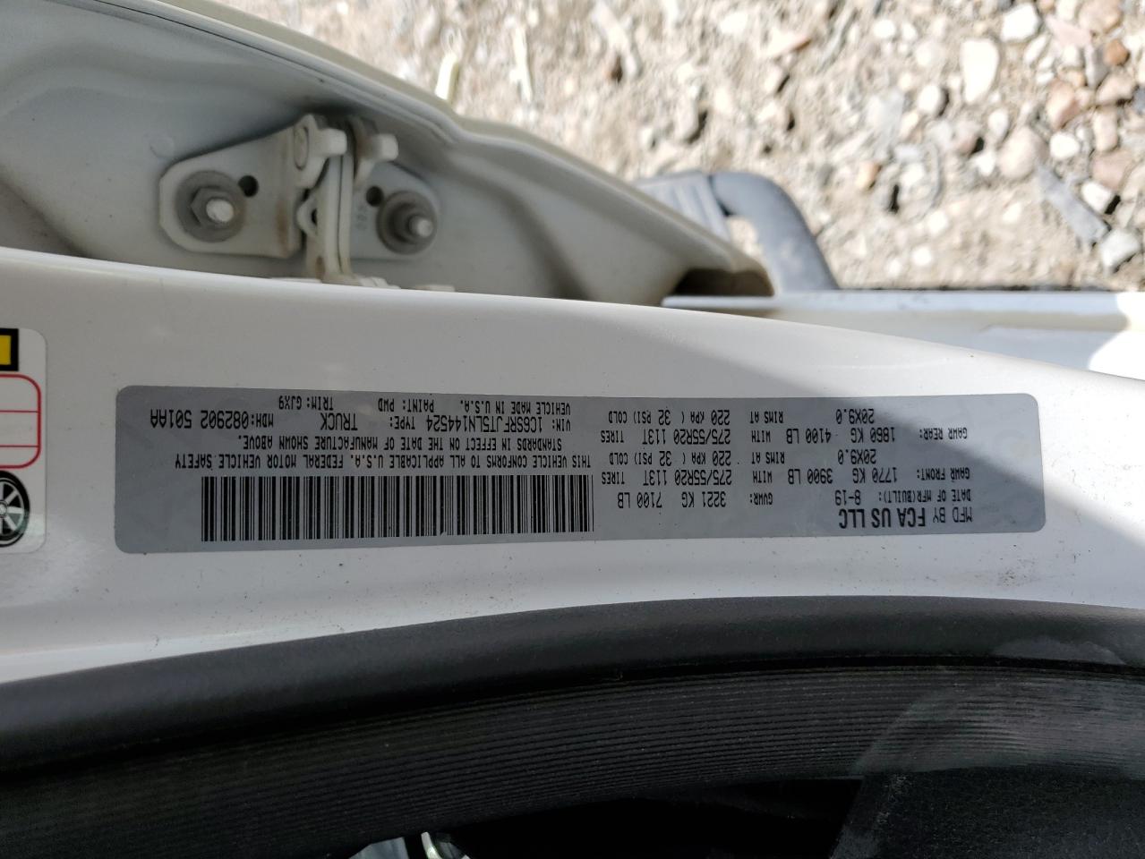 1C6SRFJT5LN144524 2020 Ram 1500 Laramie