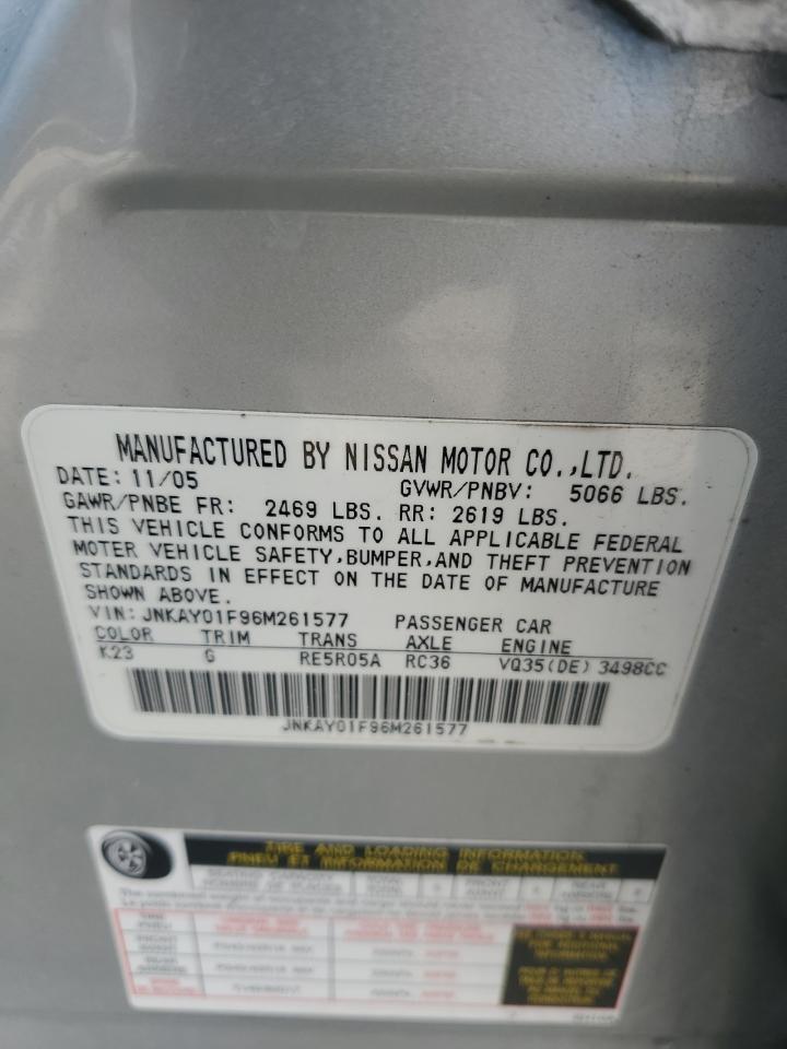 JNKAY01F96M261577 2006 Infiniti M35 Base