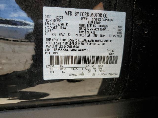 2024 Ford Explorer St VIN: 1FM5K8GC0RGA32185 Lot: 57340294