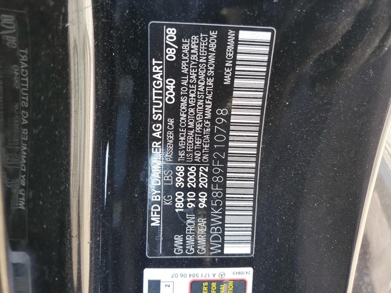 WDBWK58F89F210798 2009 Mercedes-Benz Slk 350