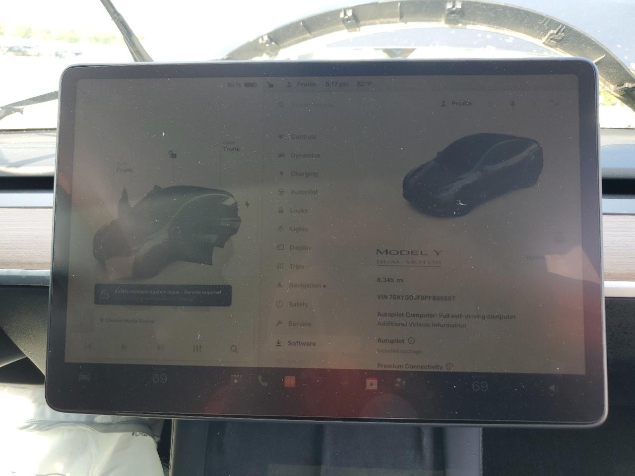 7SAYGDEF8PF896887 2023 Tesla Model Y