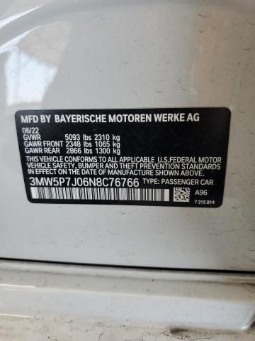 2022 BMW 330E VIN: 3MW5P7J06N8C76766 Lot: 60221674