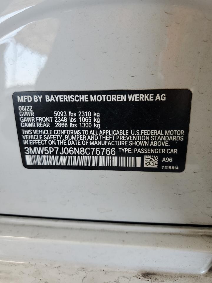 3MW5P7J06N8C76766 2022 BMW 330E