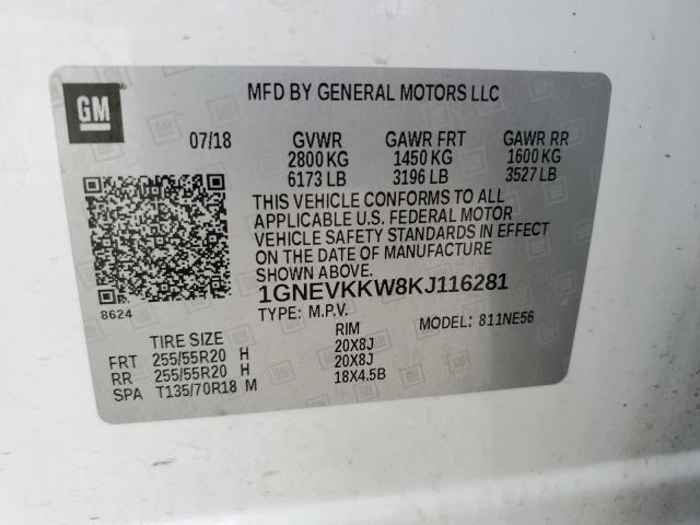 2019 CHEVROLET TRAVERSE P - 1GNEVKKW8KJ116281