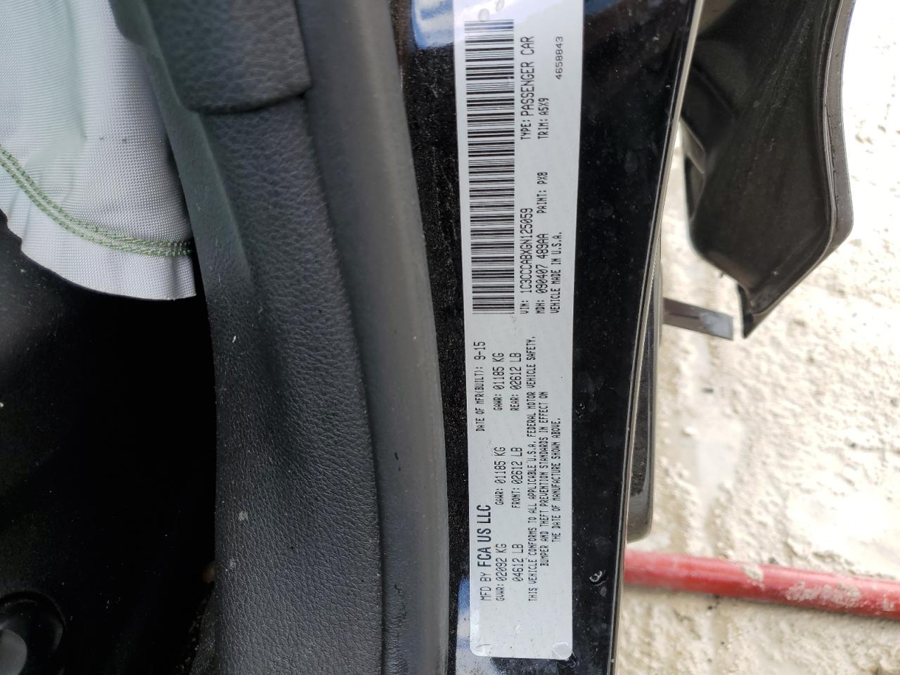 1C3CCCABXGN125059 2016 Chrysler 200 Limited