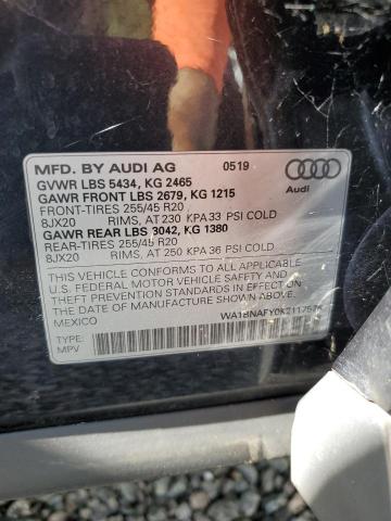 2019 Audi Q5 Premium Plus VIN: WA1BNAFY0K2117575 Lot: 60257094