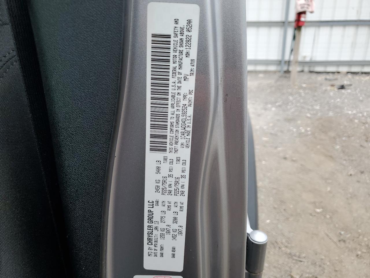 1C4BJWDG4DL592524 2013 Jeep Wrangler Unlimited Sport