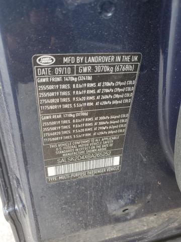 2011 Land Rover Range Rover Sport Lux VIN: SALSK2D4XBA265252 Lot: 58439724