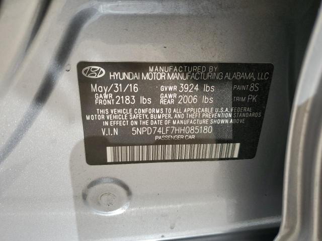 5NPD74LF7HH085180 2017 HYUNDAI ELANTRA - Image 12