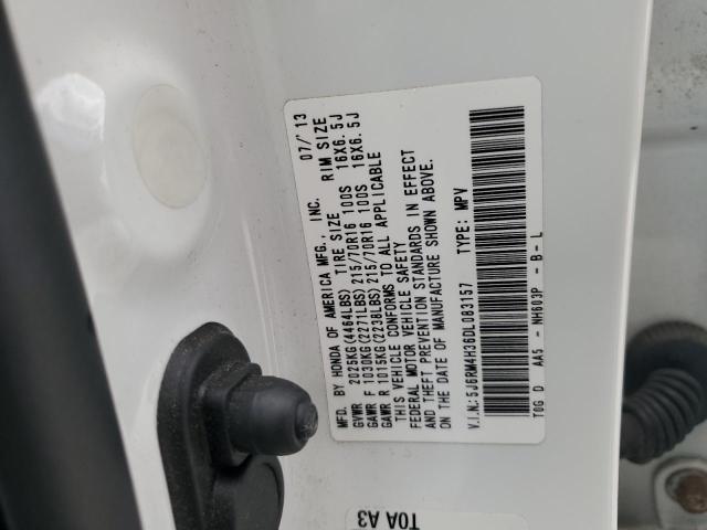 2013 Honda Cr-V Lx VIN: 5J6RM4H36DL083157 Lot: 56551654