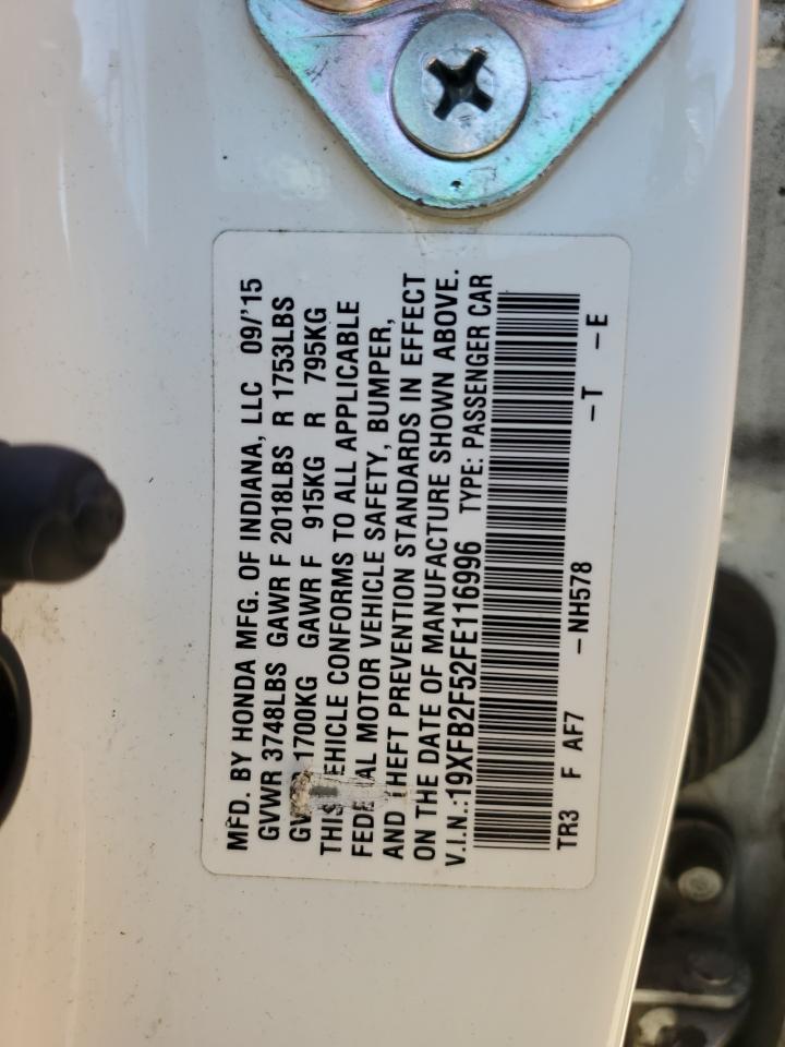 19XFB2F52FE116996 2015 Honda Civic Lx 19XFB2F52FE116996 2015 Honda Civic Lx