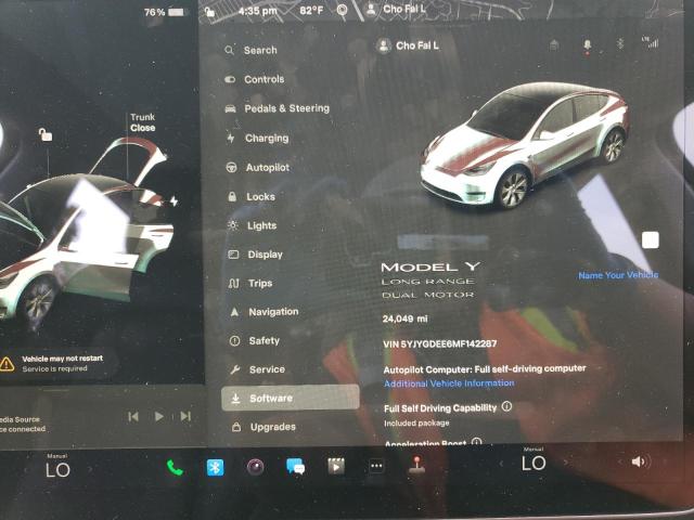 2021 Tesla Model Y VIN: 5YJYGDEE6MF142287 Lot: 57533754