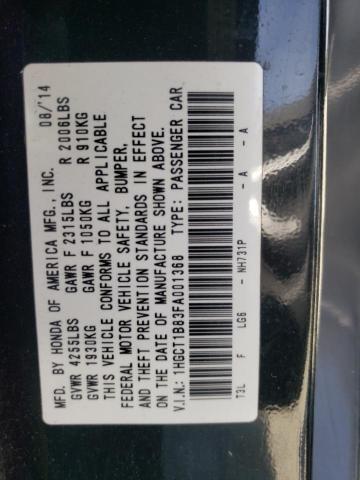 1HGCT1B83FA001368 2015 Honda Accord Exl