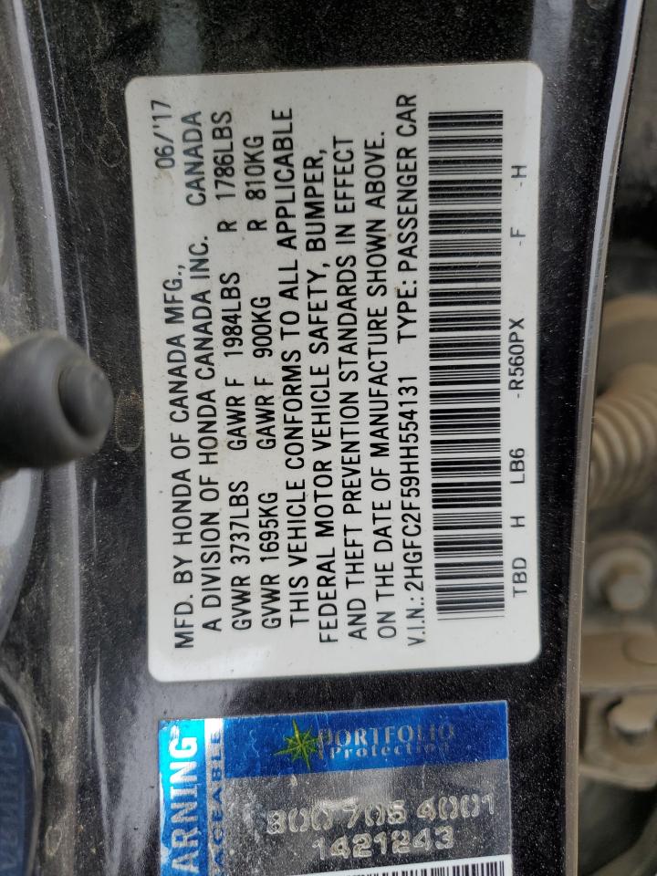 2HGFC2F59HH554131 2017 Honda Civic Lx 2HGFC2F59HH554131 2017 Honda Civic Lx