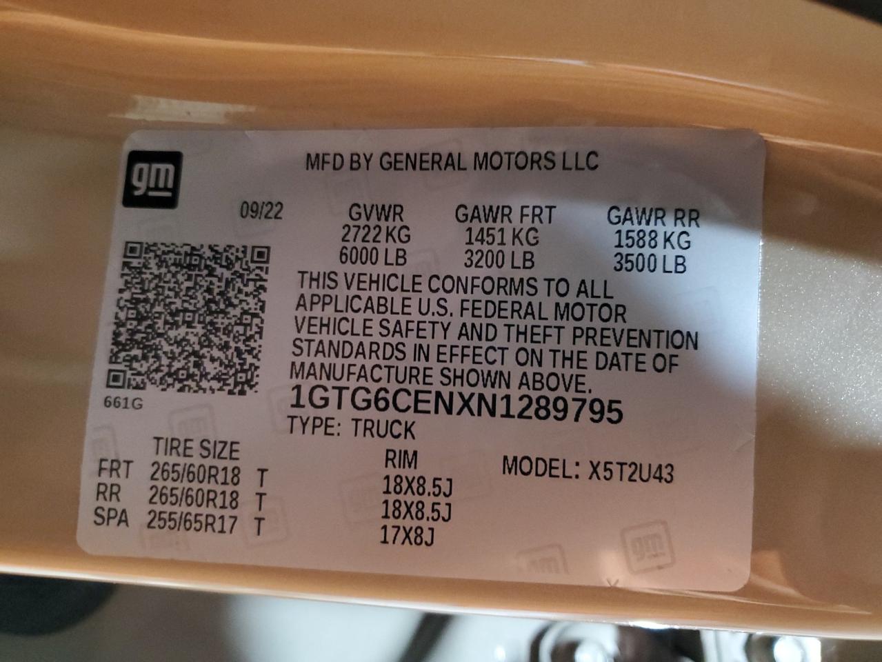 1GTG6CENXN1289795 2022 GMC Canyon Elevation