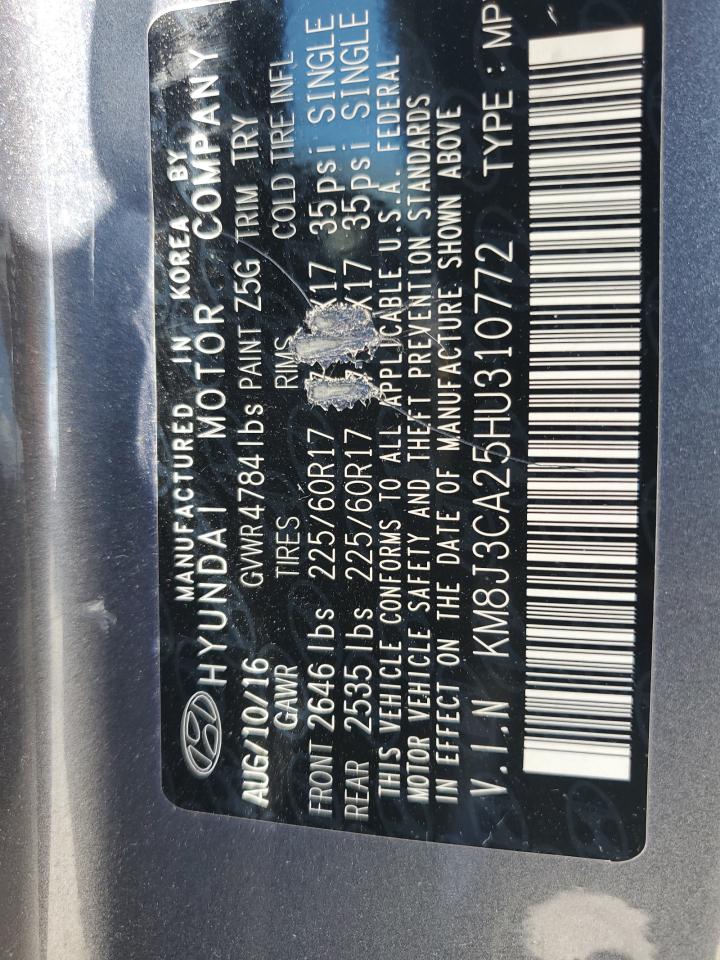 KM8J3CA25HU310772 2017 Hyundai Tucson Limited