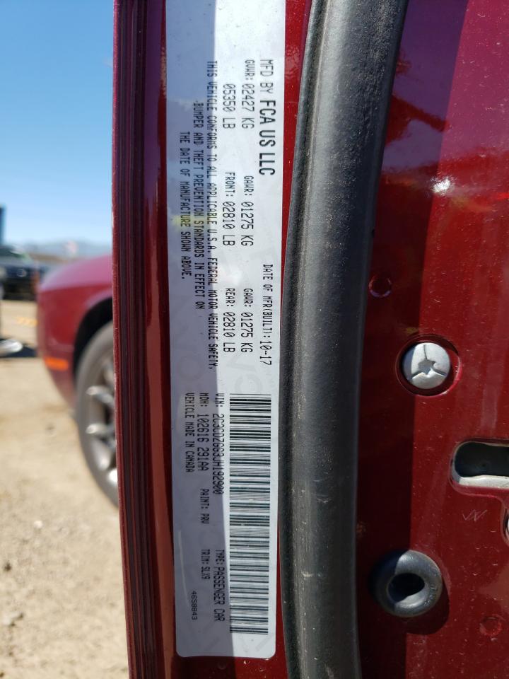 2C3CDZGG3JH192900 2018 Dodge Challenger Gt