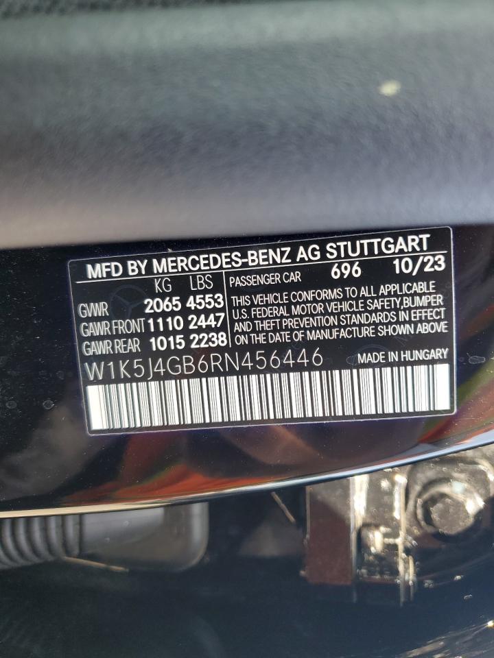 W1K5J4GB6RN456446 2024 Mercedes-Benz Cla 250