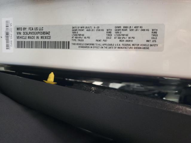 2023 Ram Promaster 2500 2500 High VIN: 3C6LRVDGXPE595942 Lot: 56916244