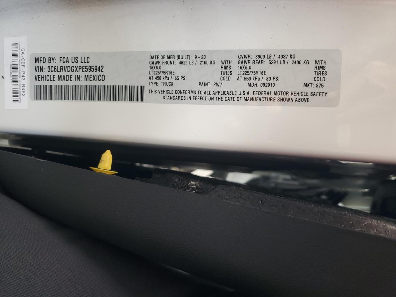 3C6LRVDGXPE595942 2023 Ram Promaster 2500 2500 High