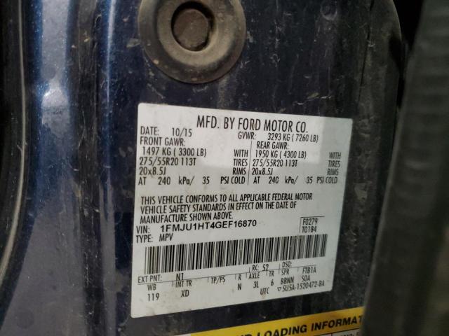 2016 Ford Expedition Xlt VIN: 1FMJU1HT4GEF16870 Lot: 60455874