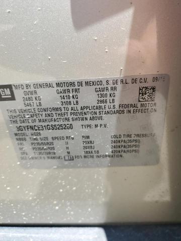 2016 Cadillac Srx Performance Collection VIN: 3GYFNCE31GS525260 Lot: 58417454