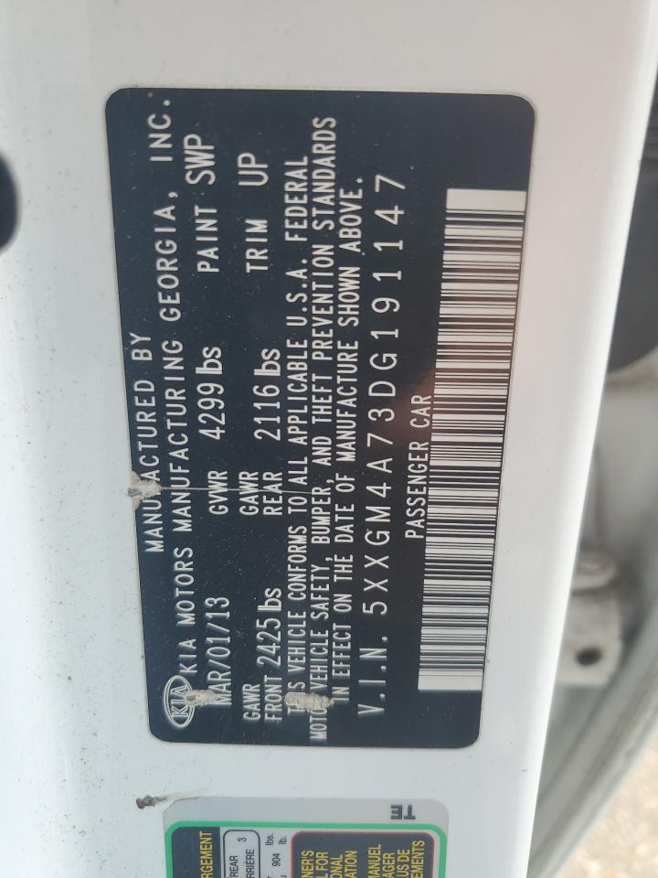 5XXGM4A73DG191147 2013 Kia Optima Lx