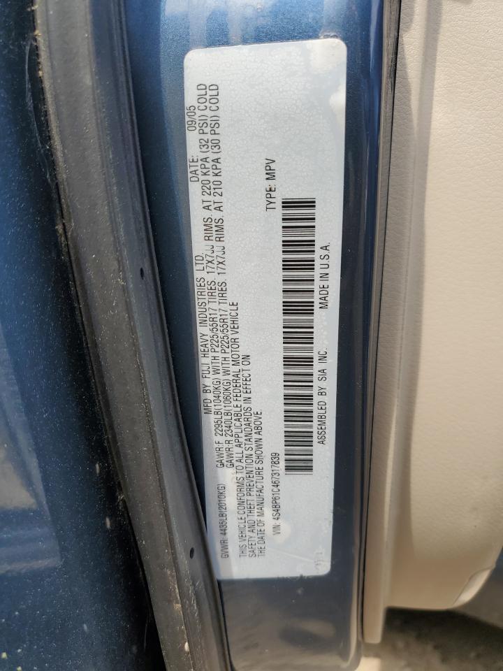 4S4BP61C467317839 2006 Subaru Legacy Outback 2.5I