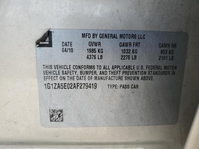 2010 Chevrolet Malibu Ls VIN: 1G1ZA5E02AF279419 Lot: 59176484