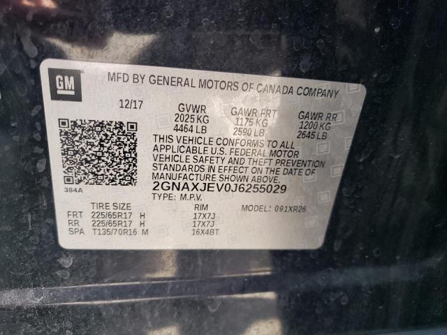 2GNAXJEV0J6255029 2018 CHEVROLET EQUINOX - Image 12