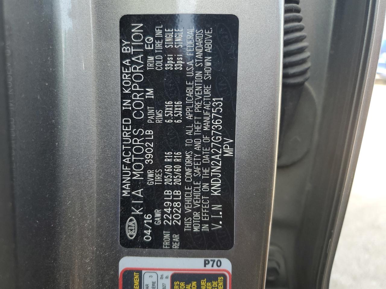 KNDJN2A27G7367531 2016 Kia Soul