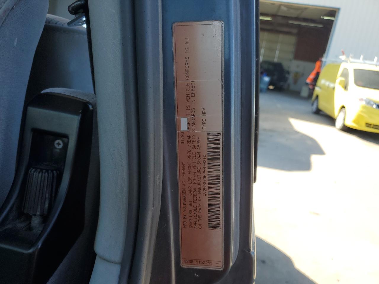 WV2MD0706PH070210 1993 Volkswagen Eurovan Mv