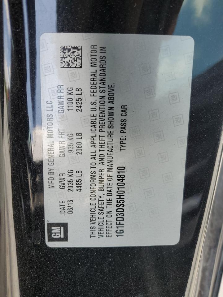 1G1FD3DS5H0104810 2017 Chevrolet Camaro Lt