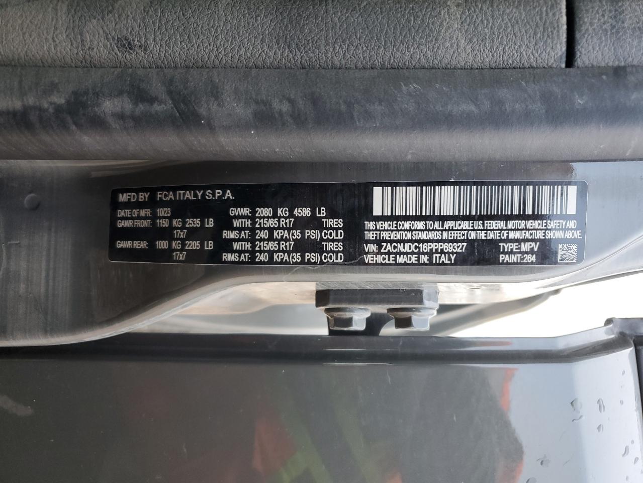 ZACNJDC16PPP69327 2023 Jeep Renegade Trailhawk