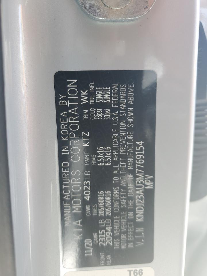 KNDJ23AU3M7769154 2021 Kia Soul Lx