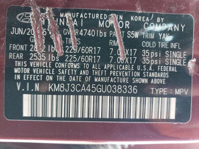 2016 Hyundai Tucson Limited VIN: KM8J3CA45GU038336 Lot: 59147134