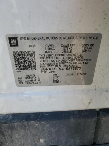 2020 Chevrolet Equinox Ls VIN: 3GNAXSEV4LS576873 Lot: 57731284