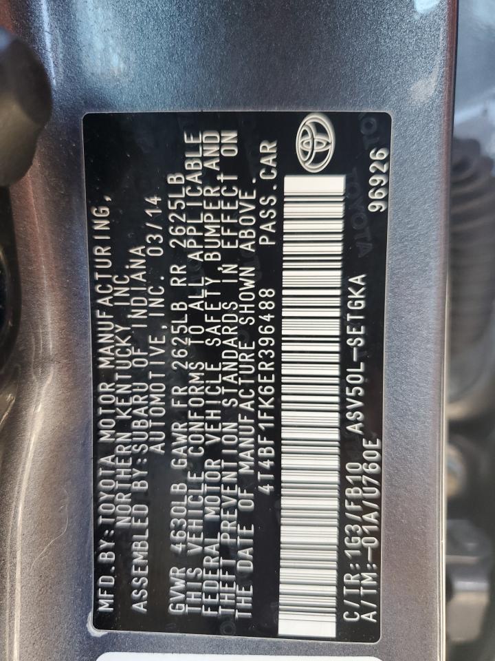 4T4BF1FK6ER396488 2014 Toyota Camry L