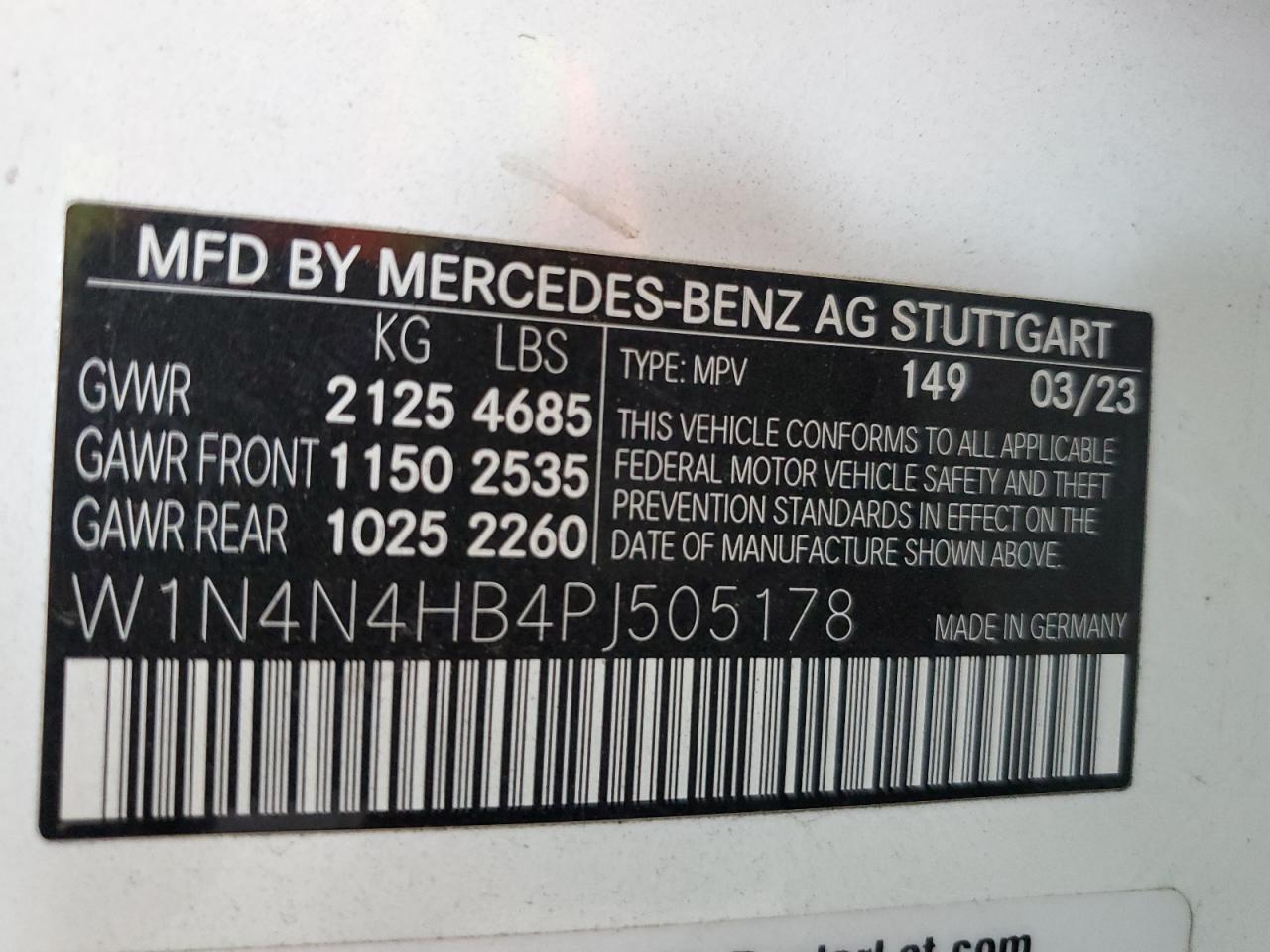 W1N4N4HB4PJ505178 2023 Mercedes-Benz Gla 250 4Matic