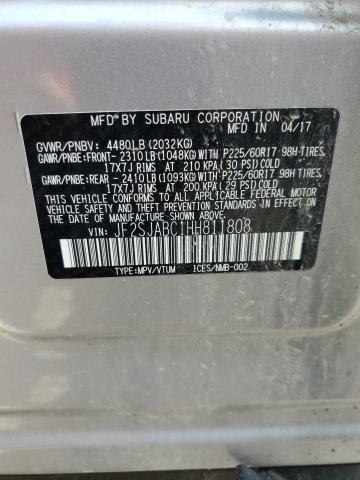 2017 Subaru Forester 2.5I VIN: JF2SJABC1HH811808 Lot: 60415774