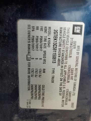 2008 GMC Sierra K1500 VIN: 2GTEK13C581150813 Lot: 58852224