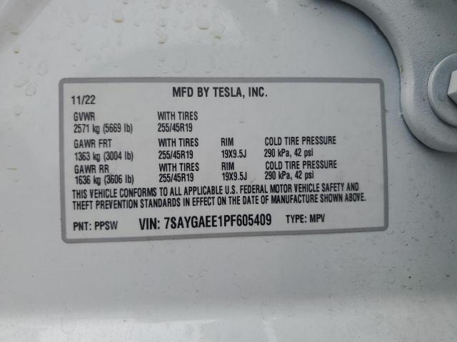 2023 Tesla Model Y VIN: 7SAYGAEE1PF605409 Lot: 57615024