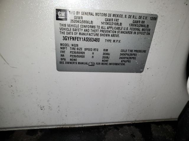 2010 Cadillac Srx Premium Collection VIN: 3GYFNFEY1AS563480 Lot: 60542684