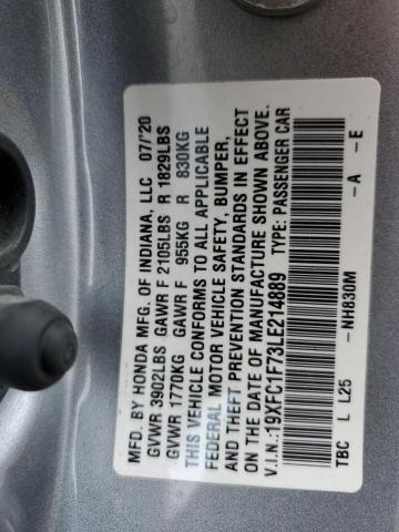 19XFC1F73LE214889 Honda Civic EXL 12