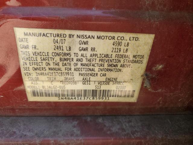 1N4BA41E37C859931 | 2007 Nissan maxima se