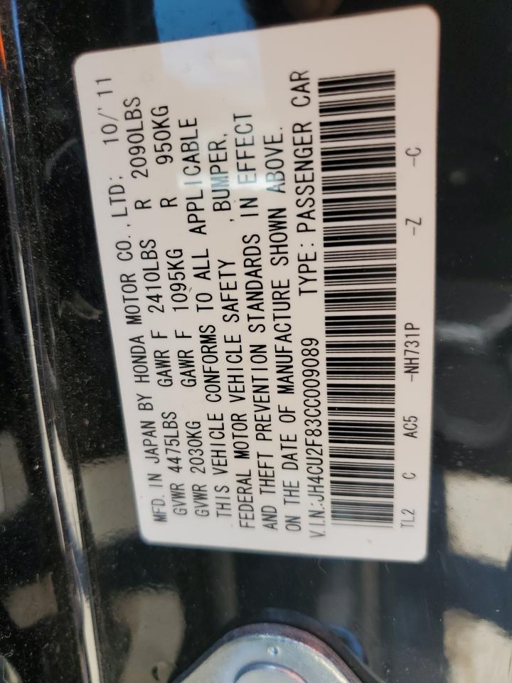 JH4CU2F83CC009089 2012 Acura Tsx Se