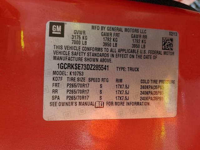 1GCRKSE73DZ285541 2013 Chevrolet Silverado K1500 Lt