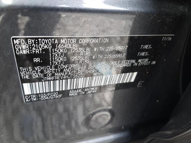 2017 Toyota Rav4 Xle VIN: JTMRFREV4HJ126222 Lot: 60554964