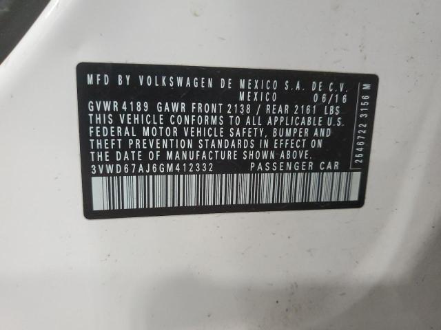 2016 Volkswagen Jetta Se VIN: 3VWD67AJ6GM412332 Lot: 58026144